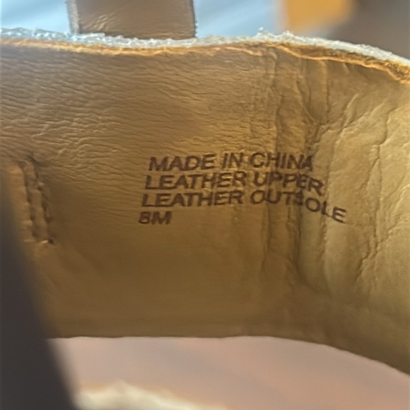 Michael Kors Brown Leather Sandal with Gold Embellishment Women Size 8 - Picture 10 of 14